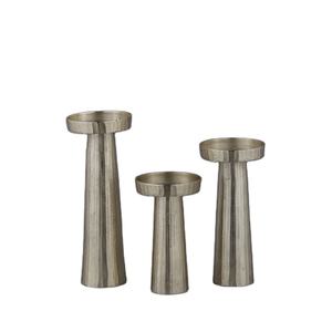 Portavelas de Metal con acabado de oro antiguo, diseño de bola de forma redonda, calidad Premium para decoración del hogar, Juego de 3 - Product Image 1