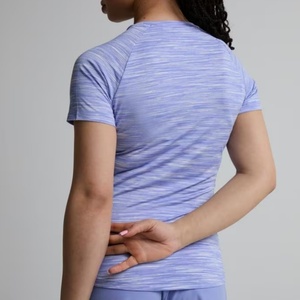 New 2026 spandex <b>Polyester</b> Quick Dry Running Tee Top Fitness Short Sleeve T Shirt Sports Gym Fitness Yoga <b>Tshirts</b> for Wom - Product Image 3