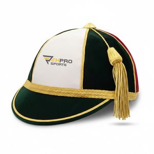 Casquette d'honneur personnalisée en velours respirant, réglable, unisexe, avec pompon argenté – Qualité supérieure, fabrication OEM - Product Image 6