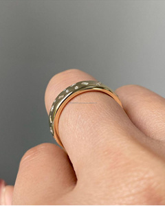 Yellow Gold 5MM Starbright Baguette Cut Prong Setting Moissanite <b>925</b> Sterling <b>Silver</b> Minimalist Wedding Anniversary <b>Ring</b> - Product Image 4