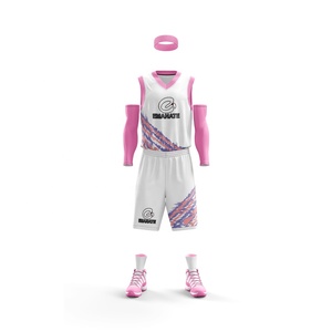 Maillots de basket-ball 2026 de haute qualité, logo personnalisé, grande taille, respirant, séchage rapide, antibactérien, 100 % polyester - Product Image 3