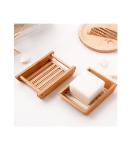 Classical Handmade Eco-Friendly Acacia Wood Round Soap <b>Tray</b> Dish Household bathroom <b>Shower</b> Soap Storage Rack Holder - Product Image 6