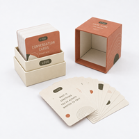 Jeu de cartes personnalisées imprimées pour questions de conversation amusantes et stimulantes, jeu de travail d'équipe, avec boîte de rangement pour cartes