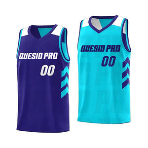 เสื้อบาสเก็ตบอลแบบใหม่ ออกแบบเองได้ ราคาถูก รับผลิตเสื้อบาสเก็ตบอลแบบซับลิเมชั่น ขายส่งจำนวนมาก รับผลิตตามแบบ OEM พร้อมหมายเลขและชื่อทีม - Product Image 1