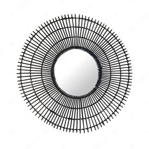 Sunburst Wall <b>Hanging</b> Home Décor <b>Mirror</b> Bamboo Rattan <b>Mirror</b> For Office Decor - Product Image 5