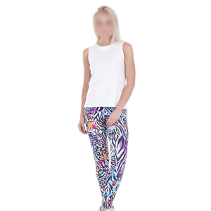 Custom Sublimation Design Womens Graphic Leggings High Waist 4 Way Stretch Yoga Pants Gym Fitness <b>Running</b> Tights for Activewear - Product Image 4