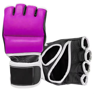 Guantes de MMA Ajustables de Medio Dedo para Hombre y Mujer, de Cuero, para Grappling, Sparring y Boxeo, Diseño de Venta Caliente - Product Image 1