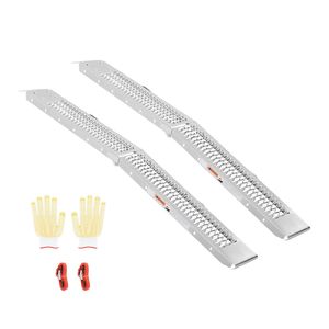 2 Rampe in Alluminio Resistenti, Capacità 450 kg, Superficie Piatta Più Larga con Maniglia in Gomma, Universali e Stabili, Nuove Condizioni - Product Image 1