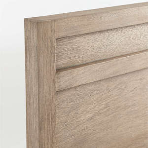 Lit double contemporain en bois massif |   Cadre de lit en bois à monter soi-même, finition naturelle, Inde - Product Image 5