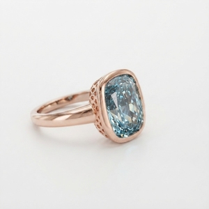 14k Rose <b>Gold</b> <b>Cocktail</b> <b>Ring</b> with Oval Cut Diamond Prong Setting IGI Certified Luxury Unisex Engagement Jewelry - Product Image 3