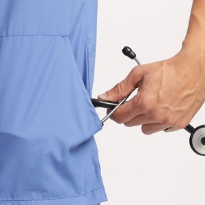 Mens Medical Scrub Suit Navy Blue Hospital Uniform V Neck <b>Doctor</b> Nurse Workwear <b>Set</b> for Healthcare Professional Scrubs Suit - Product Image 4