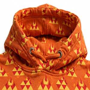 Sudadera con Capucha Unisex NEXTEX, Diseño de Llama Triangular, Color Rojo Anaranjado, Felpa de Algodón Suave y Cálida, con Estampado Gráfico - Product Image 5