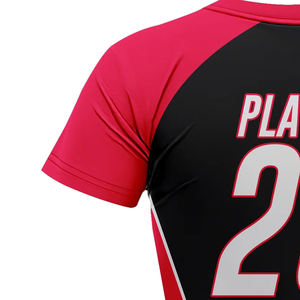 เสื้อเจอร์ซีย์คอกลมแขนสั้นพิมพ์ลายดิจิทัลแฟชั่น OEM ระบายอากาศได้ดี ไซส์พลัส สำหรับซอฟต์บอล พร้อมปักชื่อทีมตามสั่ง แบบยูนิเซ็กซ์ - Product Image 6