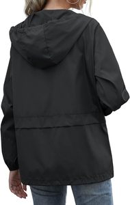 Unisex Black Safari <b>Jacket</b> Casual Loose Fit Polyester Pullover Winter Wear Solid Color Regular Length Breathable <b>Lightweight</b> - Product Image 2