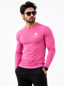 <b>Men's</b> Long Sleeve <b>Compression</b> <b>Shirt</b> Quick Dry Athletic Base Layer | Gym Workout Running Training Fitness Stretch Sports Top Pink - Product Image 2
