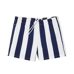 Hot Sale Custom Solid <b>Men's</b> Swim Shorts Quick Dry Eco-Friendly Beach <b>Trunks</b> with Front Logo Drawstring OEM Available - Product Image 1