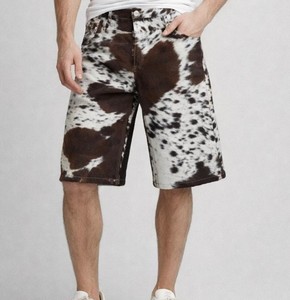 Shorts en cuir de vachette véritable pour hommes, qualité supérieure, mode décontractée, streetwear, durable, coupe ajustée, design personnalisé, vêtements d'été professionnels - Product Image 5