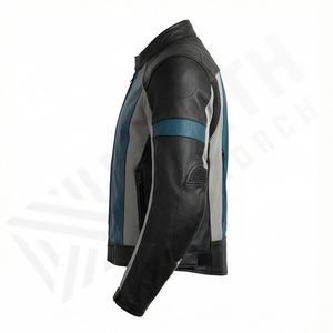 Chaqueta de Motociclista de Cuero Genuino para Hombre de la Mejor Calidad, Nueva Colección de Invierno, Chaquetas de Motocicleta con Protecciones Desmontables Personalizadas - Product Image 3