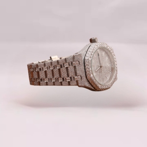 Reloj de Cuarzo Moissanite de Alta Gama Estilo Hip Hop con Múltiples Piedras Redondas Brillantes, Certificado IGI y Claridad VVS - Product Image 5