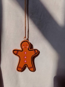 Handmade Gingerbread Man <b>Christmas</b> Hanging Ornament Hand Painted Paper Mache Gingerbread Ornament <b>Christmas</b> Gingerbread Man <b>Tree</b> - Product Image 4