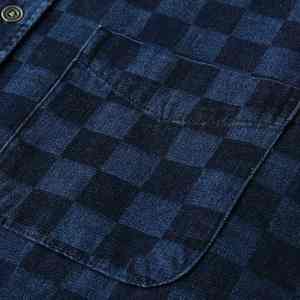 เสื้อเชิ้ตเดนิมผู้ชายลายสก็อต ใส่ได้ทุกฤดู ทั้งลำลองและเป็นทางการ ผ้าไม่ยับ รับตัดเย็บตามแบบ - Product Image 6
