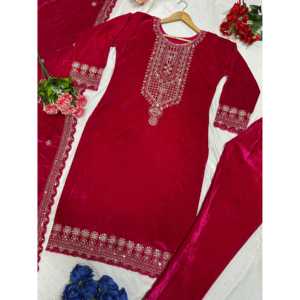 Conjunto de Traje Elegante para Fiesta para Mujer con Top, Pantalón y Dupatta - Product Image 4