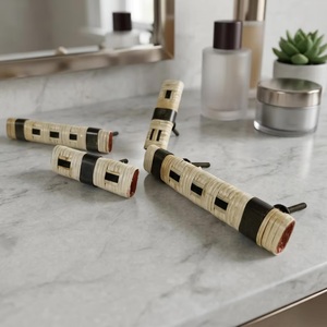 Poignées de tiroir en bambou écologiques, style asiatique traditionnel, pour meubles d'extérieur, en bois de manguier massif et durable - Product Image 4
