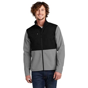 Veste Softshell de sport décontractée pour homme, doublée polaire d'hiver, logo personnalisé, deux couleurs combinées, légère, dernier motif avec logo - Product Image 3