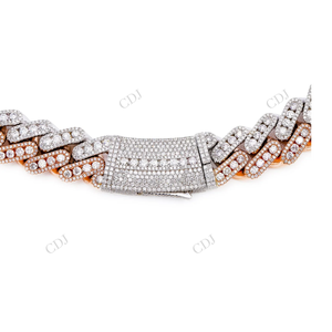 22MM 22" Hip Hop Miami Cuban Link Chain Necklace VVS Moissanite Clasp Gold Plated Sterling Silver Jewelry - Product Image 4