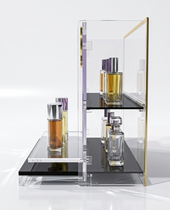 Luxurious Modern Clear Acrylic Cosmetic Display Customizable Countertop Easy Assembly for Eco-friendly Retail Solution - Product Image 4