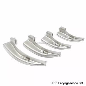 Ensemble de laryngoscope électrique LED Macintosh avec 4 lames courbées en acier inoxydable, certifié CE ISO, OEM ODM, vente en gros ORL - Product Image 4