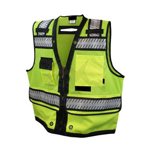 Gilet de sécurité haute visibilité réfléchissant, imperméable et respirant, rouge, avec poches, unisexe, en coton, pour usage industriel - Product Image 5