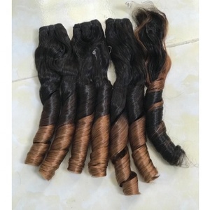 CDYHAIR Extensions de cheveux humains naturels vietnamiens, boucles rebondissantes, double épaisseur, doux et élastiques, noir naturel - Product Image 1