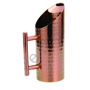 Pichet à eau en acier inoxydable, pichet à perles martelées à paroi unique avec conception de bouche de taraud au prix de gros - Product Image 1