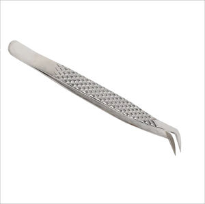 Pinzas Profesionales Duraderas para Pestañas de Acero Inoxidable, Diseño Personalizable OEM, Clip con Punta Dentada Blanca Impresa, Precisión - Product Image 2