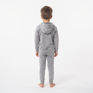 Conjunto de Sudadera con Capucha y Pantalones de Chándal de Algodón para Niños, Lavado Ácido, con Cremallera Completa, Personalizado, Ropa Casual para Niños, Venta al por Mayor 2026 - Product Image 6