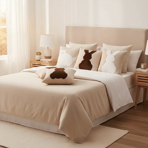 Juego de Fundas de Almohada Decorativas con Siluetas de Animales SOGA de 45 cm, 6 Piezas, Almohadas Decorativas Blancas con Diseño de Conejito y Gato - Product Image 5