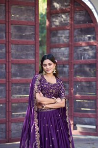 Beautiful Latest Designer Premium Soft Silk Embellished Lehenga Choli Collection Casual Reversible ODM Wedding Wear - Product Image 4