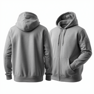 Custom 350gsm Heavyweight Regular Fit Boxy Fleece Pullover Hoodie with Pocket 100% Cotton Anti-Pilling Winter Solid for Men - Product Image 4