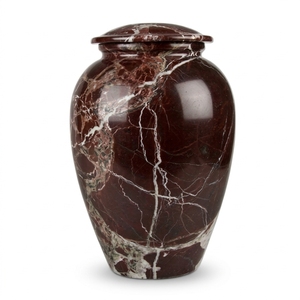 Marble Cremation Urn Human Ashes Classic Vase Shape Handcrafted Polished <b>Stone</b> <b>Memorial</b> Funeral Adult Size Eco Friendly - Product Image 1