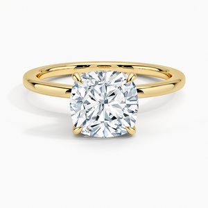 Bague Jubilé en Argent Pur Poli Brillant avec Moissanite Taille Coussin à Quatre Griffes - Product Image 3