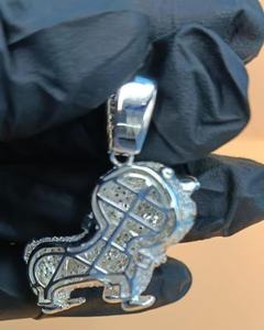 Colgante de Bulldog Francés en Plata 925, Colgante para Amantes de los Animales, Joyería Hip Hop, Colgante de Animal con Moissanita VVS para Hombre - Product Image 3