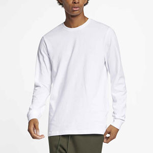 Camiseta de Manga Larga con Cuello Redondo de Poliéster Lisa para Hombre y Mujer, Personalizable con Logotipo, Sublimación, Bordado, Impresión, Último Modelo 2026 - Product Image 6