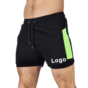 OEM Contrasting Color Custom Breathable <b>Mid</b> Waist Short Shorts for Men Training Quick Dry Fitness Running Double <b>Layer</b> Worsted - Product Image 2
