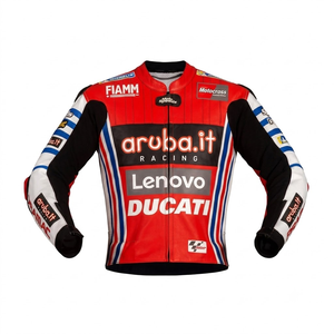 Chaqueta de Motociclismo Scott Redding WSBK, Personalizada Rucati, de Cuero de Canguro, con Certificación MotoCP CE, Chaqueta Profesional para Hombre - Product Image 1