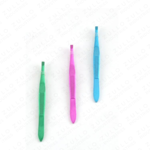 Custom Color Stainless Steel Slant Tip Eyebrow Tweezers with Logo Packaging Wholesale Beauty Grooming <b>Tool</b> - Product Image 4