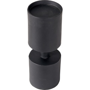 Porte-bougie en métal noir mat moderne, style industriel brutaliste, géométrique, support de bougie de luxe pour hôtel, maison, décoration de table - Product Image 2