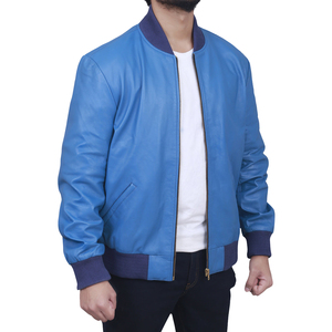 Chaqueta de Cuero Genuino para Hombre, Estilo Casual de Invierno, con Cierre, Impermeable, Tipo Bomber para Motocicleta - Product Image 6