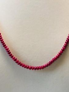 Natural Red <b>Ruby</b> <b>Necklace</b> Non Heated Non Treated 117.56 CTS 4.5-5 MM 19 Inch IGI Certified Premium Quality Gemstone Jewelry - Product Image 3