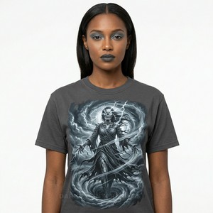 Dark Fairy Queen Skeleton T Shirt Women Gothic Butterfly <b>Wings</b> Graphic Tee <b>Black</b> Cotton Tshirt Custom Apparel Factory Wholesale - Product Image 2